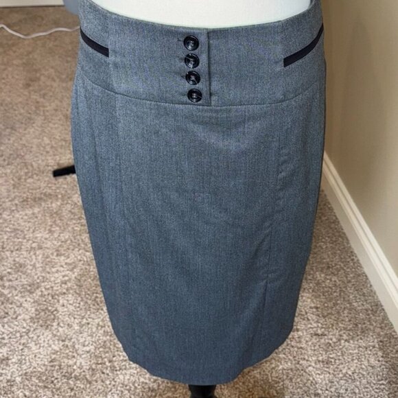 le chateau grey black pencil skirt women’s size 9/10 - Picture 1 of 7